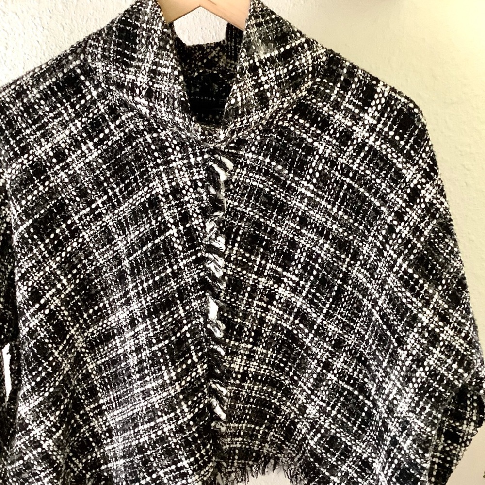 Zara plaid tweedy top - Picture 3 of 7